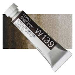 Holbein Artists' Watercolor - Vandyke Brown, 5 ml tube and swatch