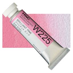 Holbein Artists' Watercolor - Brilliant Pink, 15 ml tube and swatch