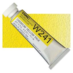 Holbein Artists' Watercolor - Cadmium Yellow Pale, 15 ml tube and swatch
