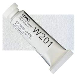 Holbein Artists' Watercolor - Chinese White, 15 ml Tube and swatch