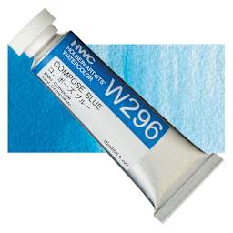Holbein Artists' Watercolor - Compose Blue, 15 ml tube and swatch