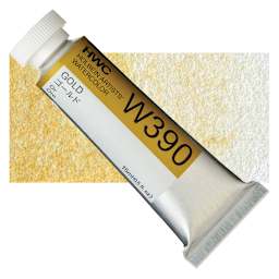 Holbein Artists' Watercolor - Gold, 15 ml tube and swatch