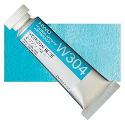 Holbein Artists' Watercolor - Horizon Blue, 15 ml tube and swatch