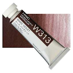 Holbein Artists' Watercolor - Mars Violet, 15 ml tube and swatch