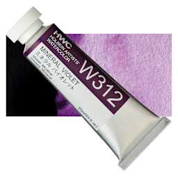 Holbein Artists' Watercolor - Mineral Violet, 15 ml tube and swatch
