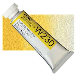 Holbein Artists' Watercolor - Naples Yellow, 15 ml tube and swatch