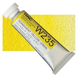 Holbein Artists' Watercolor - Permanent Yellow Lemon, 15 ml and swatch