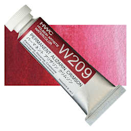 Holbein Artists' Watercolor - Permanent Alizarin Crimson, 15 ml tube and swatch