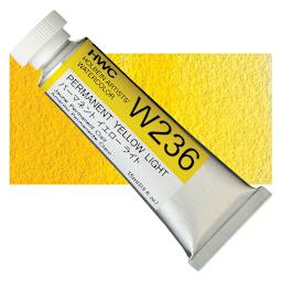 Holbein Artists' Watercolor - Permanent Yellow Light, 15 ml tube and swatch