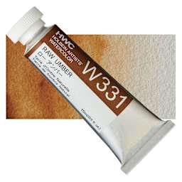 Holbein Artists' Watercolor - Raw Umber, 15 ml tube and swatch