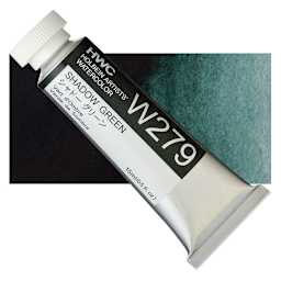 Holbein Artists' Watercolor - Shadow Green, 15 ml tube and swatch