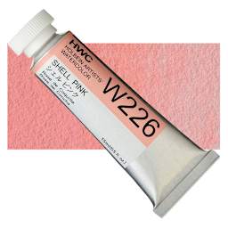 Holbein Artists' Watercolor - Shell Pink, 15 ml tube and swatch