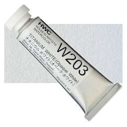 Holbein Artists' Watercolor - Titanium White, 15 ml Tube and swatch