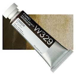 Holbein Artists' Watercolor - Umber, 15 ml tube and swatch