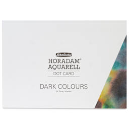 Schmincke Horadam Aquarell Artist Watercolor - front of the 24 Dark Colors Dot Card