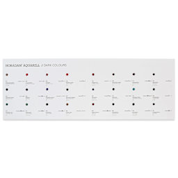 Schmincke Horadam Aquarell Artist Watercolor - 24 Dark Colors Dot Card