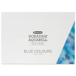 Schmincke Horadam Aquarell Artist Watercolor - Front of the 20 Blue Colors Dot Card