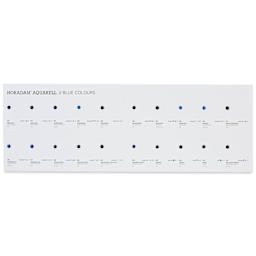 Schmincke Horadam Aquarell Artist Watercolor - 20 Blue Colors Dot Card