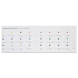 Schmincke Horadam Aquarell Artist Watercolor - 24 Light Colors Dot Card