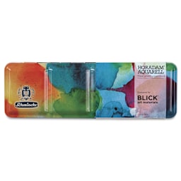Schmincke Horadam Aquarell Watercolor Pans - Blick Exclusive! Set of 12 Graphic Tin, Half Pans