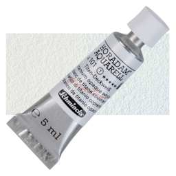 Schmincke Horadam Aquarell Artist Watercolor - Titanium Opaque White, 5 ml tube and swatch