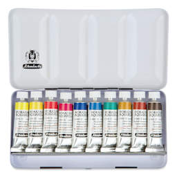Schmincke Horadam Aquarell Artist Watercolor - Set of 10, Assorted Colors, 15 ml, Tubes, open