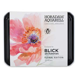 Schmincke Horadam Aquarell Watercolor Pans - Set of 12, Floral Half Pans - Blick Exclusive! front of package