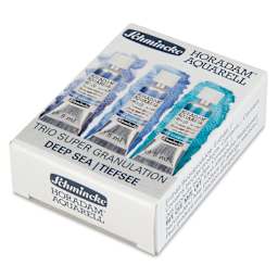Schmincke Horadam Aquarell Artist Watercolor - Deep Sea, Supergranulation, Set of 3, 5 ml, Tubes, front of packaging