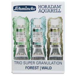 Schmincke Horadam Aquarell Artist Watercolor - Forest, Supergranulation, Set of 3, 5 ml, Tubes
