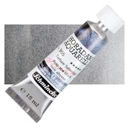 Schmincke Horadam Aquarell Artist Watercolor - Deep Sea Black, 15 ml, Tube and swatch