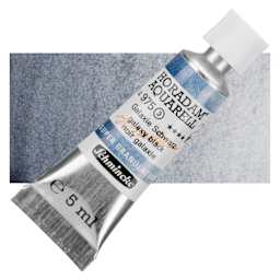 Schmincke Horadam Aquarell Watercolor - Galaxy Black, 5 ml tube and swatch