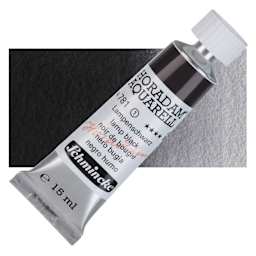 Schmincke Horadam Aquarell Watercolor - Lamp Black, 15 ml tube and swatch