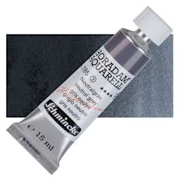 Schmincke Horadam Aquarell Watercolor - Neutral Grey, 15 ml tube and swatch