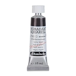 Schmincke Horadam Aquarell Watercolor - Ivory Black, 15 ml tube