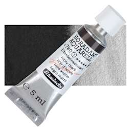 Schmincke Horadam Aquarell Watercolor - Ivory Black, 5 ml tube and swatch