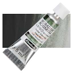 Schmincke Horadam Aquarell Watercolor - Haze Black, 5 ml tube and swatch