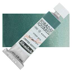 Schmincke Horadam Aquarell Artist Watercolor - Ocean Grey, 15 ml tube and swatch