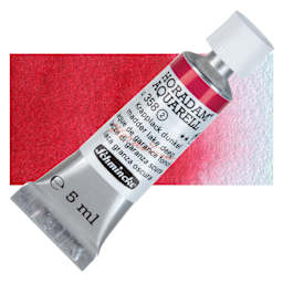 Schmincke Horadam Aquarell Watercolor - Madder Lake Deep, 5 ml tube and swatch