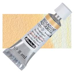 Schmincke Horadam Aquarell Artist Watercolor - Naples Yellow, 5 ml tube and swatch