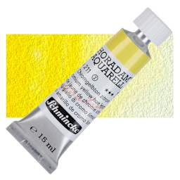 Schmincke Horadam Aquarell Watercolor - Chromium Yellow Hue Lemon, 15 ml tube and swatch
