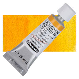Schmincke Horadam Aquarell Watercolor - Indian Yellow, 5 ml tube and swatch