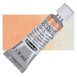 Schmincke Horadam Aquarell Watercolor - Naples Yellow Reddish, 5 ml tube and swatch