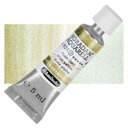 Schmincke Horadam Aquarell Artist Watercolor - Shire Yellow, 5 ml tube and swatch