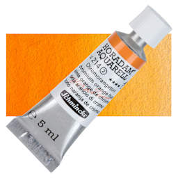 Schmincke Horadam Aquarell Artist Watercolor - Chromium Orange Hue, 5 ml tube and swatch