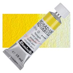 Schmincke Horadam Aquarell Watercolor -Pure Yellow, 15 ml tube and swatch