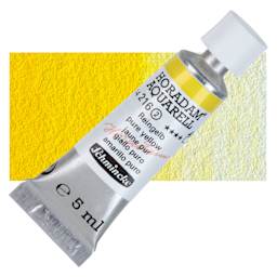 Schmincke Horadam Aquarell Watercolor - Pure Yellow, 5 ml tube and swatch