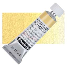 Schmincke Horadam Aquarell Watercolor - Jaune Brilliant Dark, 15 ml tube and swatch