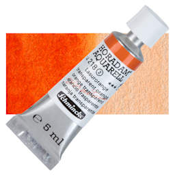 Schmincke Horadam Aquarell Artist Watercolor - Transparent Orange, 5 ml tube and swatch