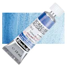 Schmincke Horadam Aquarell Artist Watercolor - Deep Sea Blue, 15 ml, Tube and swatch