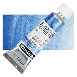 Schmincke Horadam Aquarell Artist Watercolor - Glacier Blue, 15 ml, Tube and swatch